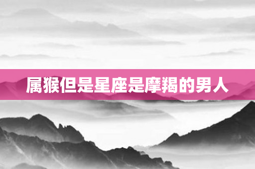 属猴但是星座是摩羯的男人