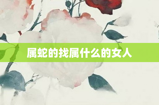 属蛇的找属什么的女人