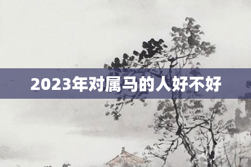 2023年对属马的人好不好