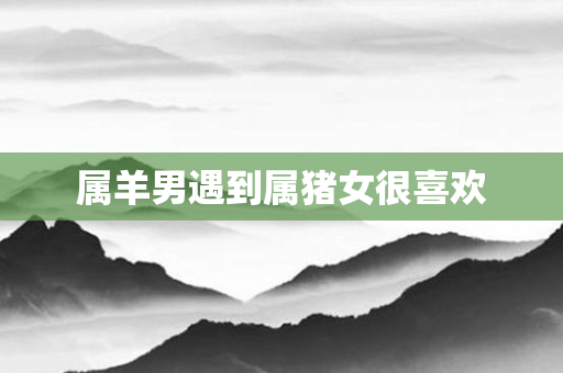 属羊男遇到属猪女很喜欢