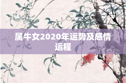 属牛女2020年运势及感情运程
