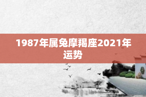 1987年属兔摩羯座2021年运势