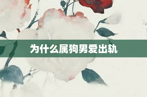 为什么属狗男爱出轨
