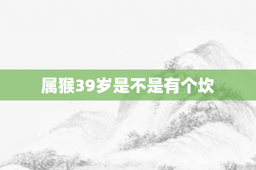 属猴39岁是不是有个坎