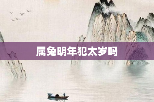 属兔明年犯太岁吗