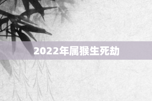 2022年属猴生死劫