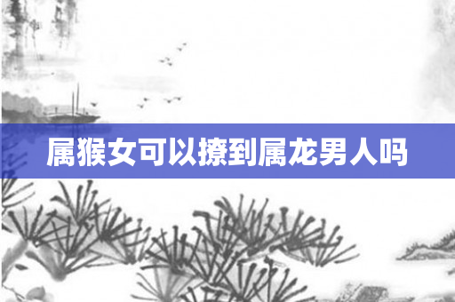 属猴女可以撩到属龙男人吗