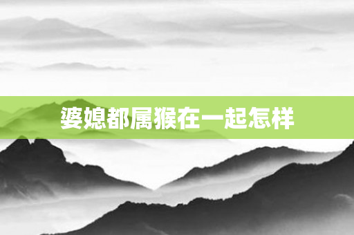 婆媳都属猴在一起怎样