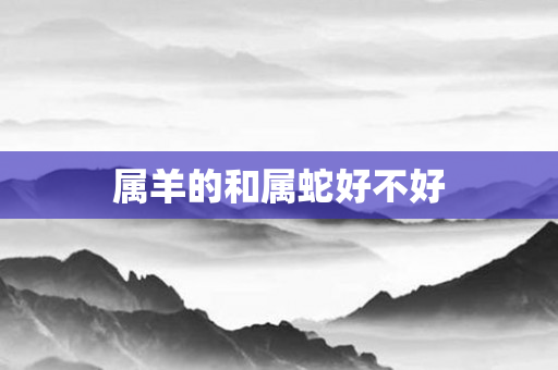 属羊的和属蛇好不好