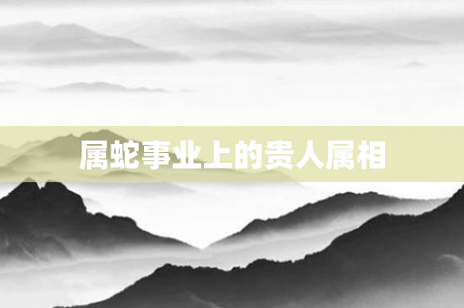 属蛇事业上的贵人属相