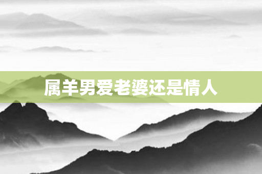 属羊男爱老婆还是情人