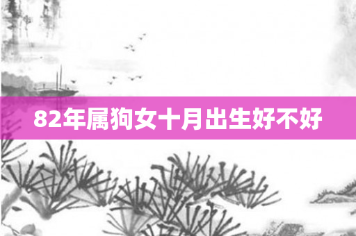 82年属狗女十月出生好不好