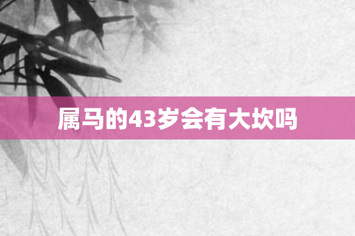 属马的43岁会有大坎吗
