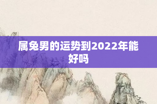 属兔男的运势到2022年能好吗