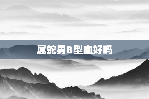 属蛇男B型血好吗