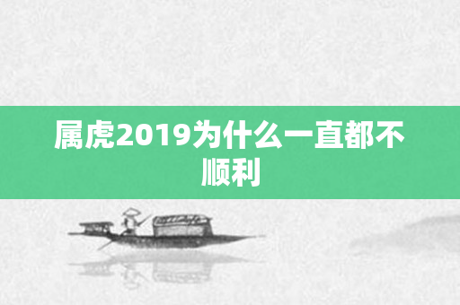 属虎2019为什么一直都不顺利