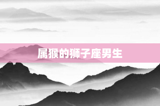 属猴的狮子座男生