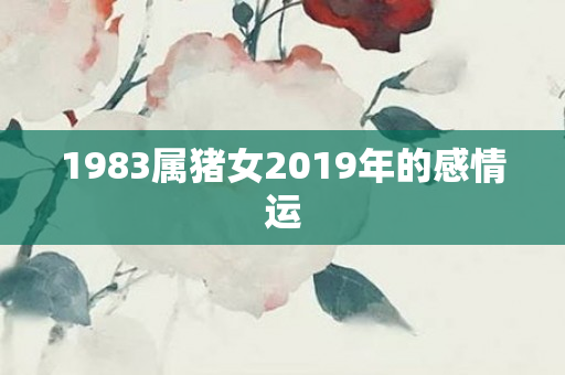1983属猪女2019年的感情运