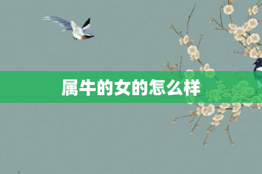 属牛的女的怎么样