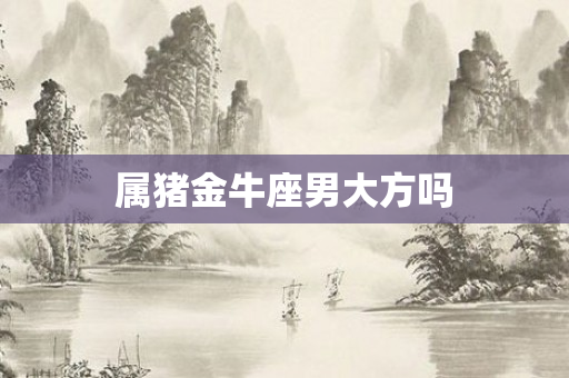 属猪金牛座男大方吗