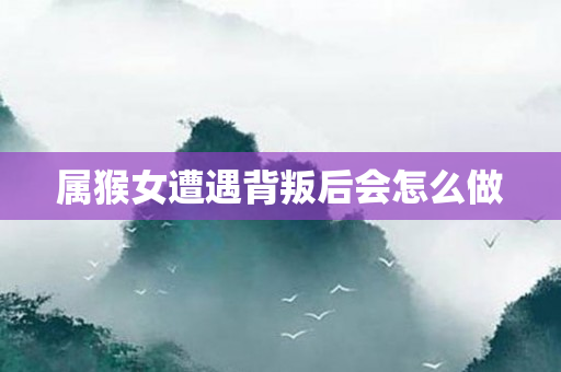 属猴女遭遇背叛后会怎么做