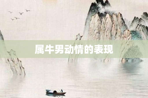 属牛男动情的表现