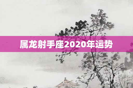 属龙射手座2020年运势