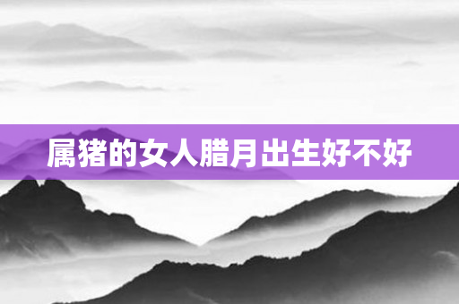 属猪的女人腊月出生好不好