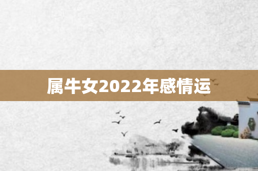 属牛女2022年感情运