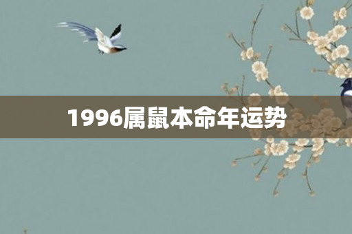 1996属鼠本命年运势