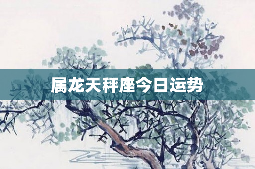 属龙天秤座今日运势