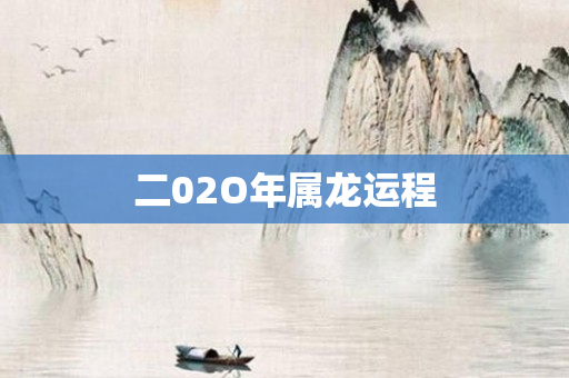 二02O年属龙运程