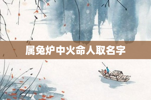 属兔炉中火命人取名字