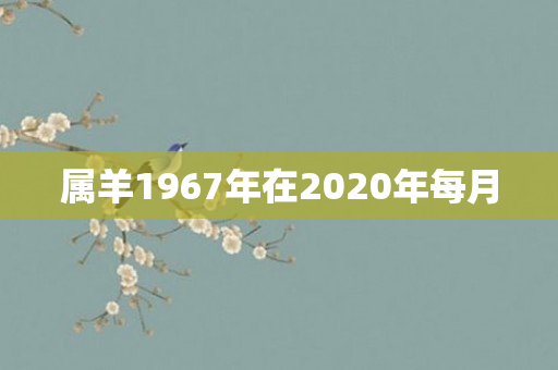 属羊1967年在2020年每月