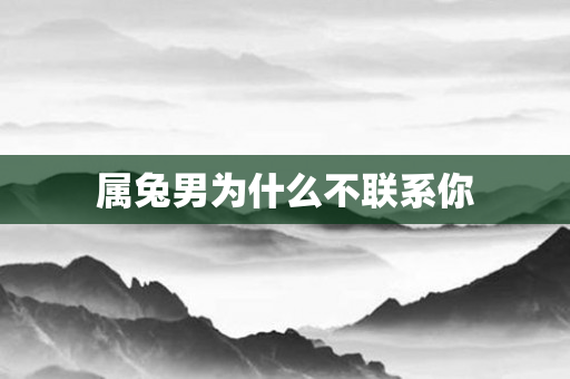 属兔男为什么不联系你