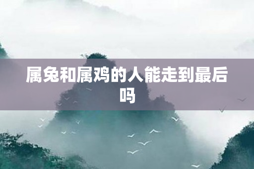 属兔和属鸡的人能走到最后吗