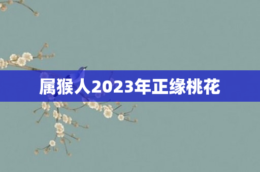 属猴人2023年正缘桃花