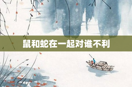 鼠和蛇在一起对谁不利