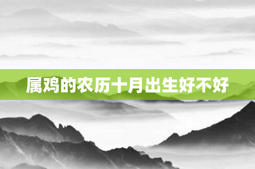 属鸡的农历十月出生好不好