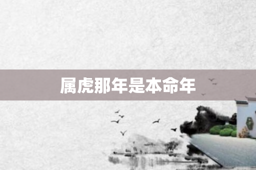 属虎那年是本命年