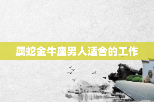 属蛇金牛座男人适合的工作