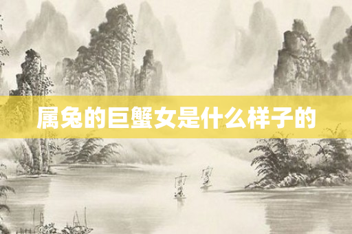 属兔的巨蟹女是什么样子的