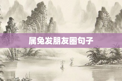 属兔发朋友圈句子
