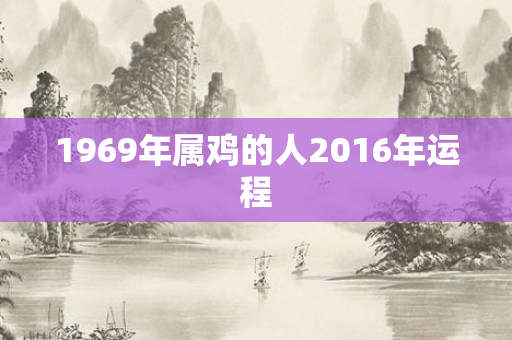 1969年属鸡的人2016年运程