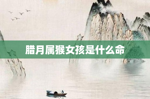 腊月属猴女孩是什么命