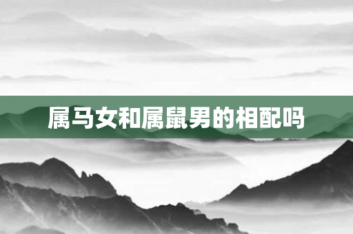 属马女和属鼠男的相配吗