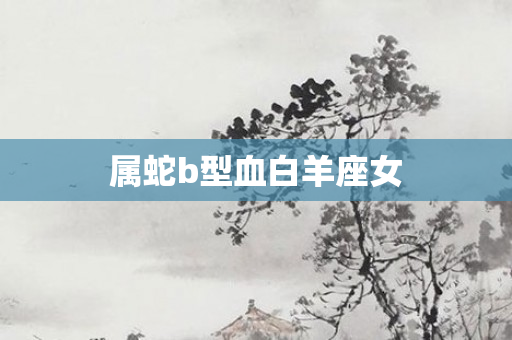 属蛇b型血白羊座女