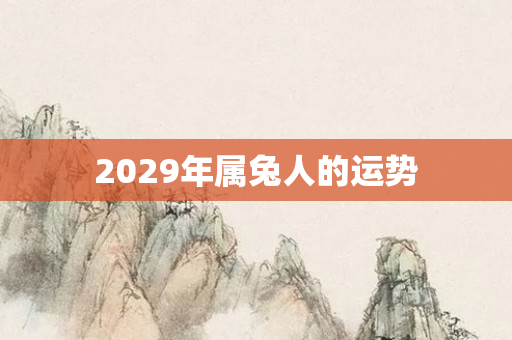 2029年属兔人的运势
