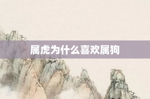 属虎为什么喜欢属狗