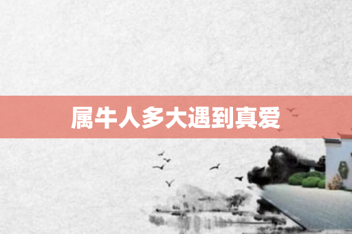 属牛人多大遇到真爱